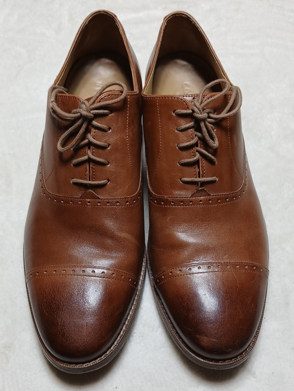 Cole Haan Men's Tan Leather Oxford Dress Shoes Size 11M